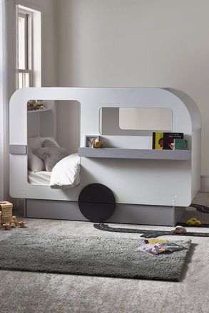 Julian Bowen Tourer Single White & Grey Caravan Bed