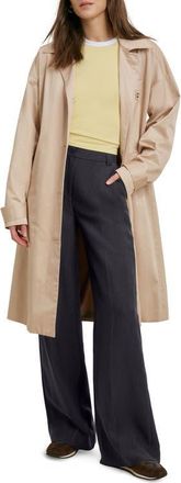 Favorite Daughter The Easy Trench Coat in Light Khaki at Nordstrom, Size Xx-Small