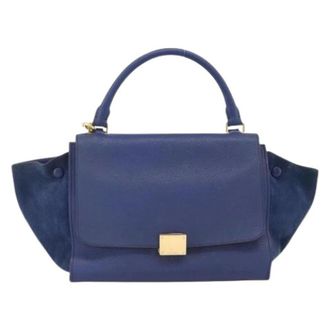 Celine Pre-owned Handbags, female, Blue, Size: ONE SIZE Pre-owned Trapeze bag