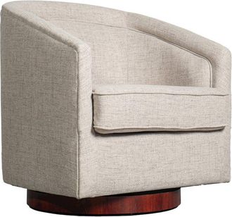 Flash Furniture Commercial Grade Barrel Accent Chair, Cream