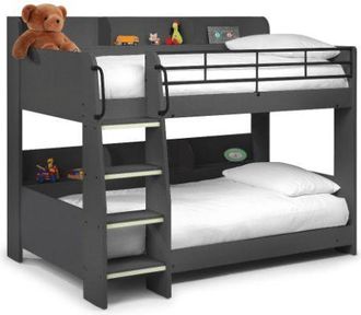 Julian Bowen Domino Single Bunk Bed Anthracite - Julian Bowen | TJ Hughes