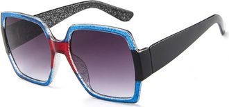 Generic Square Large Frame Men Sunglasses Vacation Women Driving Sports Sun Glasses(Blue)