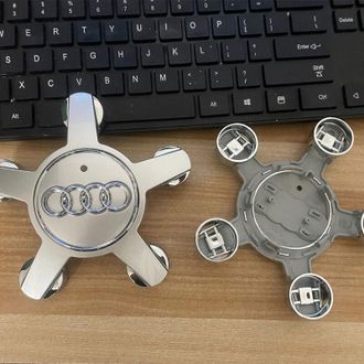 Elle Set Di 4 Coprimozzi Con Emblema Per Cerchi 4f0601165 N, Per Cerchi Da 135 Mm Per Audi (argento)