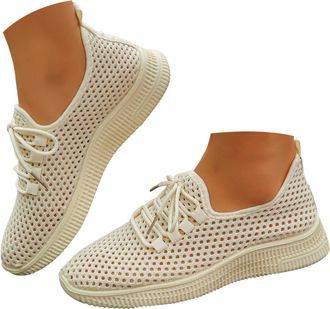 Generic Womens Mesh Lace Up Running Shoes Lightweight Casual Outdoor Slip On Sneakers Fashion Breathable Low Top Walking Sock Shoes Womens Hiking Athletic Ten