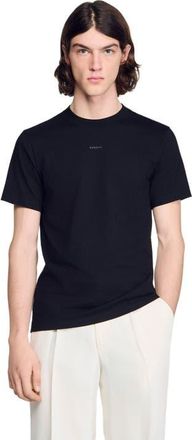 Sandro Cotton T-shirt in Black at Nordstrom, Size Xx-Large