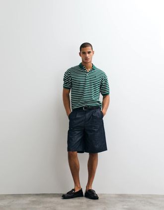 Polo Ralph Lauren Polo comoda a maniche corte in maglia verde a righe