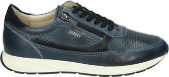 Pikolinos Casual Blauwe Leren Schoenen - Heren - Sneakers - Blauw - 43 EU - Leer - Schoenen