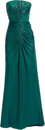 Elie Saab ruched strapless maxi dress - Green