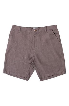 Burnside Cotton & Linen Blend Shorts in Walnut at Nordstrom Rack, Size 36