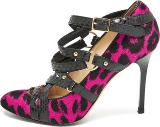 Jimmy Choo London Jazz pumps met kalfshaar en bandjes - Paars