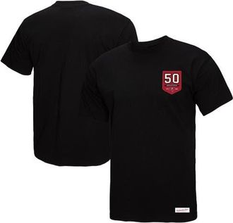 Mitchell & Ness Womens Mitchell & Ness Black Tampa Bay Buccaneers 50th Anniversary Shield Oversized Boyfriend T-Shirt at Nordstrom, Size Large