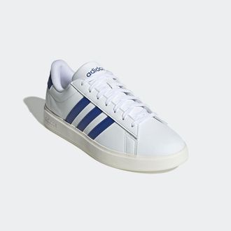 adidas Sneaker ADIDAS SPORTSWEAR GRAND COURT CLOUDFOAM COMFORT, Herren, Gr. 42,5, weiss (cloud wei&szlig;, semi lucid blau, core wei&szlig;), Synthetik, Schuhe Sneaker, 