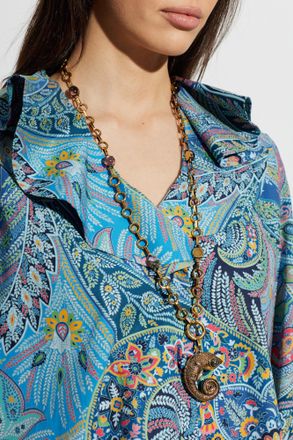Etro Necklace With Chameleon Motif, Womens, Gold