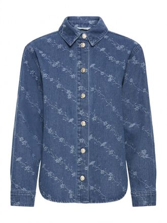 b.young Womens City Canivo Shirt In Mid Blue Denim