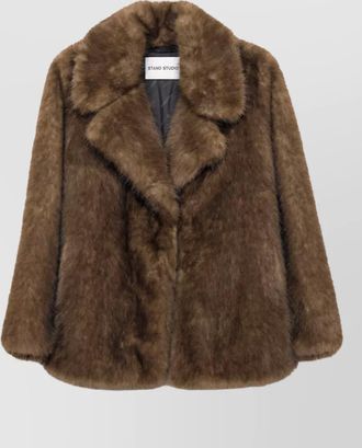 Stand Studio faux fur relaxed-fit coat