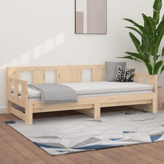 vidaXL Sof&aacute; Cama Extra&iacute;ble Madera Maciza De Pino 2x(90x190) Cm Vidaxl