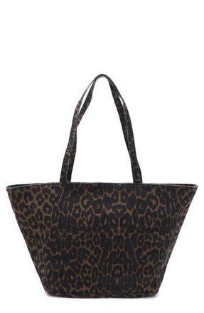 Adornia Leopard Print Large Tote Bag in Brown at Nordstrom Rack