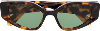Off-white Memphis cat-eye sunglasses - unisex - Acetate - One Size - Brown