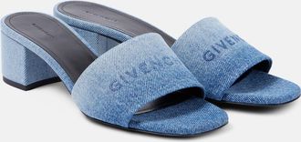 Givenchy Logo denim mules