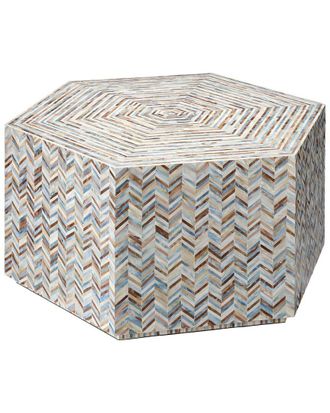 Jamie Young Co. Hepburn Mother-Of-Pearl Hexagon Coffee Table