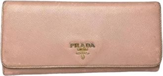 Prada Pre-owned Vintage Portemonnee - Dames - Vintage Accessoires - Roze - ONE Size - Leer - Vintage