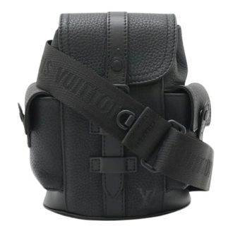 Louis Vuitton Pre-owned Christopher XS Leren Crossbody - Dames - Pre-owned - Zwart - Maat: ONE Size Leer