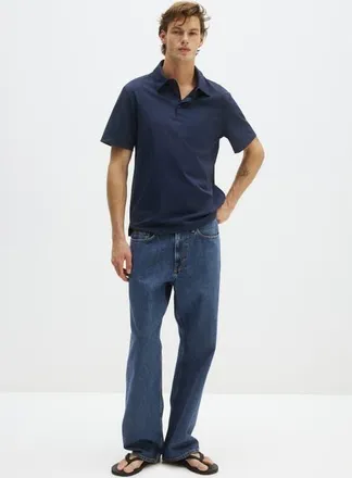 H&M Cooling Regular Fit Polo Shirt in Dark Blue at Nordstrom, Size X-Large