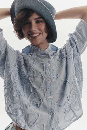 Maeve Mabel Boxy Oxford Shirt Top