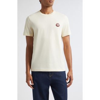 Moncler Cotton Jersey T-Shirt in White at Nordstrom, Size Xxx-Large