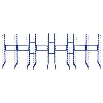 MonsterShop 5 X Carros M&oacute;viles Acoplables De Secado De Pintura 15 Niveles 375kg Capac. Total (25kg X Nivel) 182cm Alto X 35/65 Ancho (ajustable) X 59 (profundidad