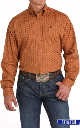 Cinch Mens Long Sleeve Classic Shirt In Gold