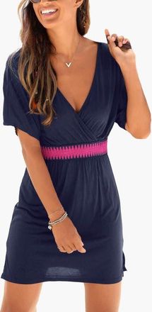 Lascana Womens Wrap Look Dress in Navy at Nordstrom, Size 10