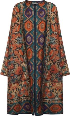 Pierre-Louis Mascia Pancake Kimono Jas - Dames - Kimonos - Veelkleurig - S/M - Wol - Overhemden