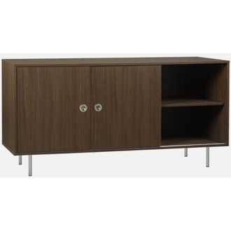 Sweeek Credenza vintage decorata in legno e acciaio inossidabile 2 ante, 150cm