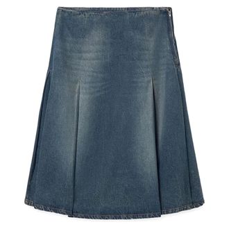 Gimaguas Dames, Rokken, Blauw, Maat: S Denim