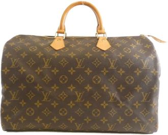 Louis Vuitton Brown Coated Canvas Boston Bag (Pre-Owned)
