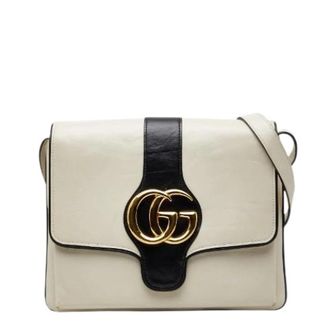 Gucci Pre-owned Cross Body Bags, female, White, Size: ONE SIZE Pre-owned Leather Cross Body Bag