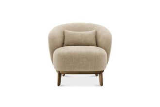 Castlery Avery Armchair Customized, (Washed Chenille) Sand, Machine Washable, Compact for Men