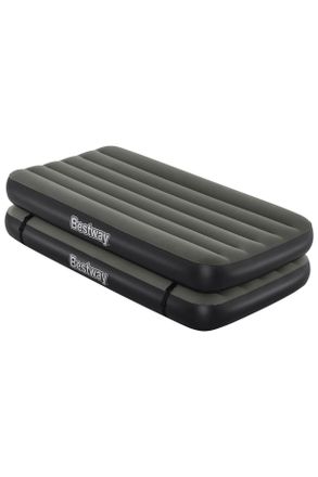 Bestway Luftbett Tritech Connect 67922, Schwarz, Dunkelgrau, Kunststoff, 99x25x188 cm, beflockte Schlafseite, Schlafzimmer, Betten, G&auml;stebetten, Luftbetten