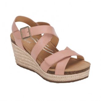 Aetrex Womens Anna Arch Support Wedge In Rose