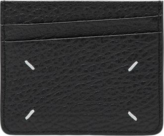 Maison Margiela Card Holder Slim 6CC - Heren - Portefeuilles - Zwart - ONE Size - Leer - Accessoires