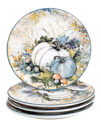 Certified International Harvest Gatherings Set Of 4 Dessert Plates