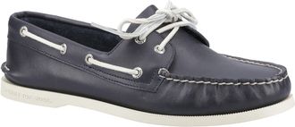 Sperry Top-Sider Authentiek 2 Oog Leer Heren Marineblauwe Bootsschoenen