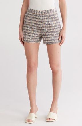 L'agence Ashton Tweed Shorts in Grey/Ecru/Gold at Nordstrom Rack, Size 10