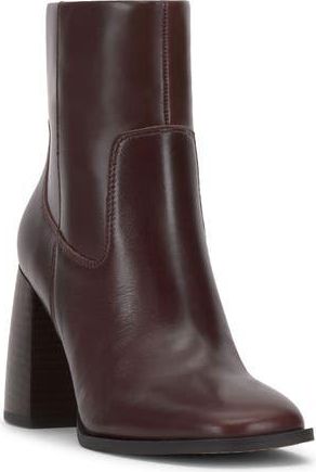 Vince Camuto Dayana Block Heel Bootie in Rich Mahogany at Nordstrom Rack, Size 9.5