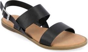 Journee Collection Lavine Sandal - Wide Width in Black at Nordstrom Rack, Size 6.5