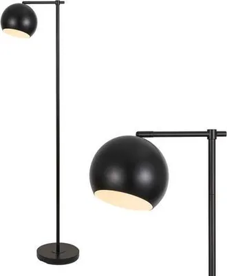 Jonathan Y Designs Eva Modern Contemporary Iron LED Floor Lamp in Black at Nordstrom