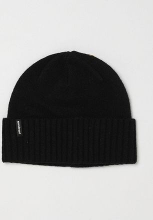 Dondup Cappello beanie in misto lana a coste con risvolto e logo ricamato