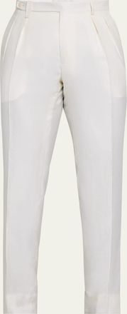 Brioni Mens WWX 80th Anniversary Elba Pleated Trousers