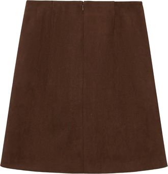 B+ab Mini-rok met zijzakken - Bruin